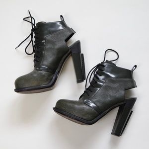 Alexander Wang Dakota Lace Up Bootie, Spruce Green, Ladies/Womens Size 40